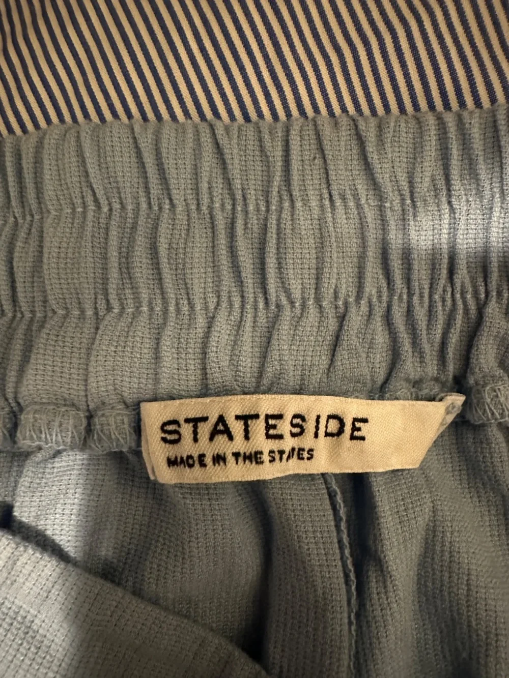 Stateside Blue Pleated Pull-On Shorts Made in USA Women's Size S